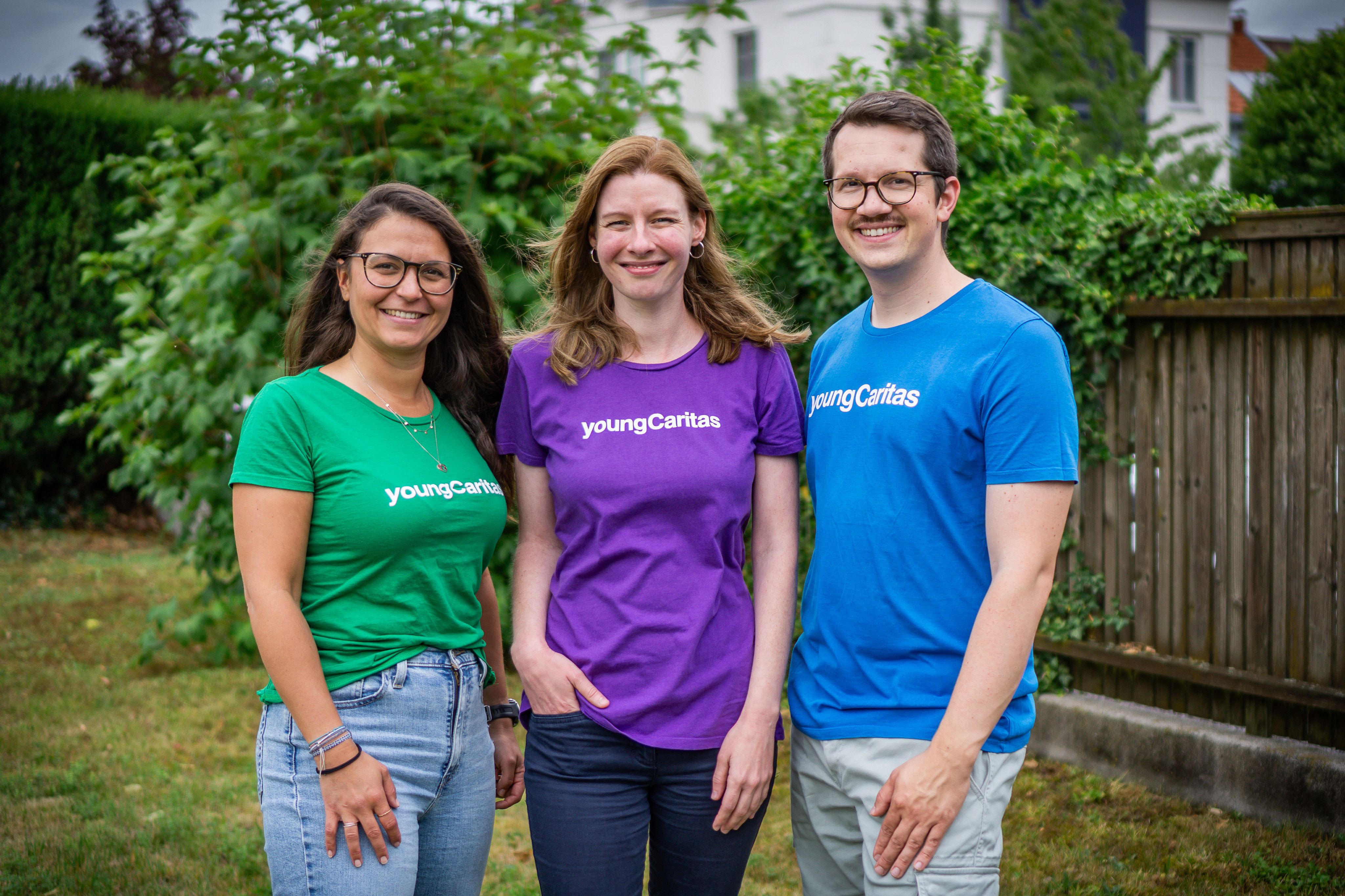 alle Mitarbeiter:innen der young Caritas St. Pölten & Nö West (Laura Hönigl, Alexandra Schmatzer-Zehetner, Stefan Schmalhofer)